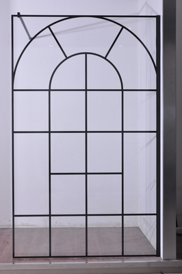Черная нержавеющая сползая 6mm закаленная стеклянная дверь 1200X2000mm ливня