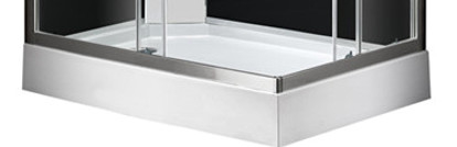Подносы ABS квадратных кабин ливня Bathroom черные акриловые покрывают хромом покрашенное 120*80*225cm